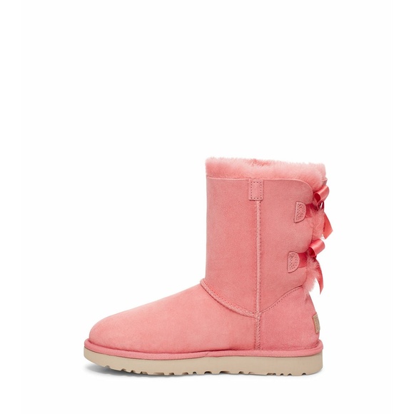 UGG Bailey Bow II Womens Mid-Calf Suede Winter Boots Pink 1016225 PBSM NEW Sz 7 - Picture 7 of 11